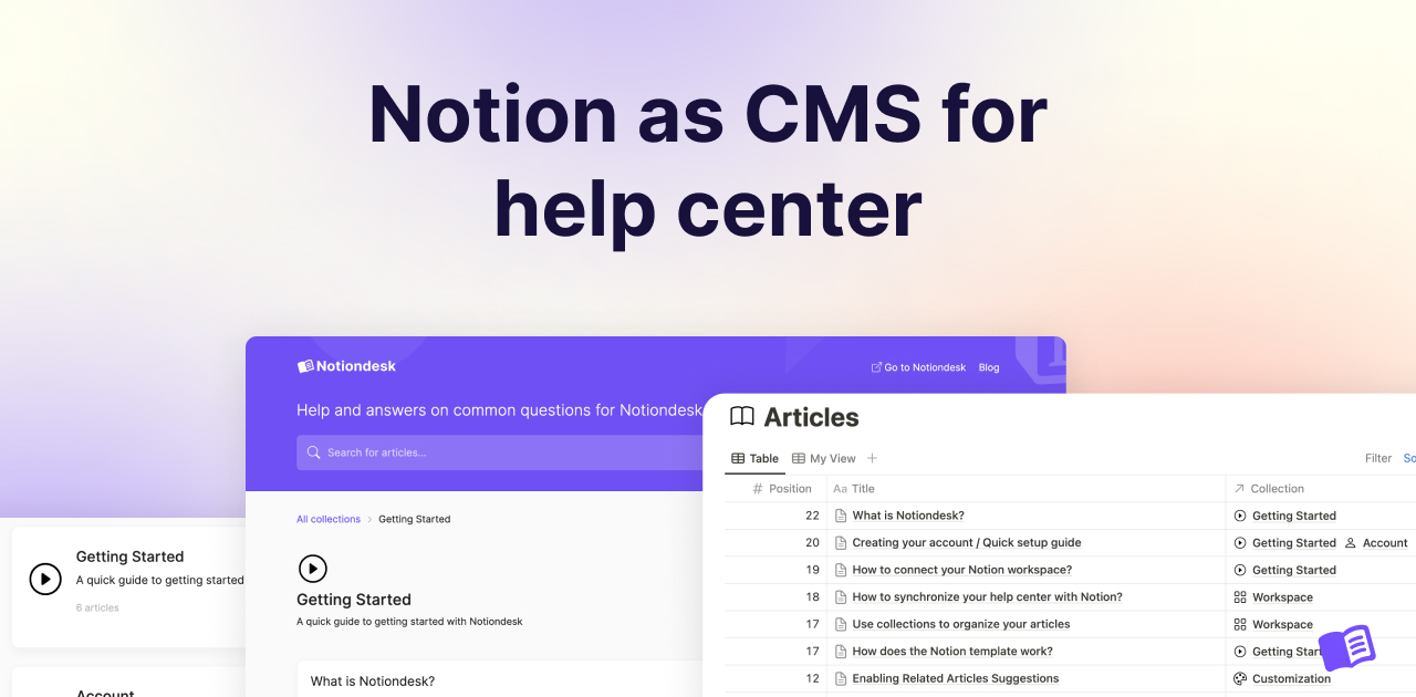 The advantages of Notion as a CMS for your help center